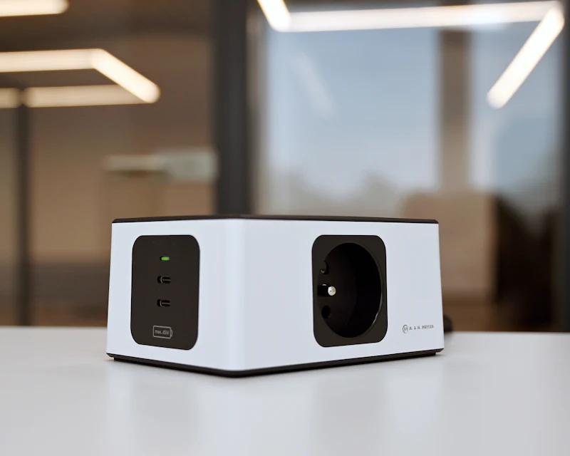 Desktop power strip with USB-C charging ports